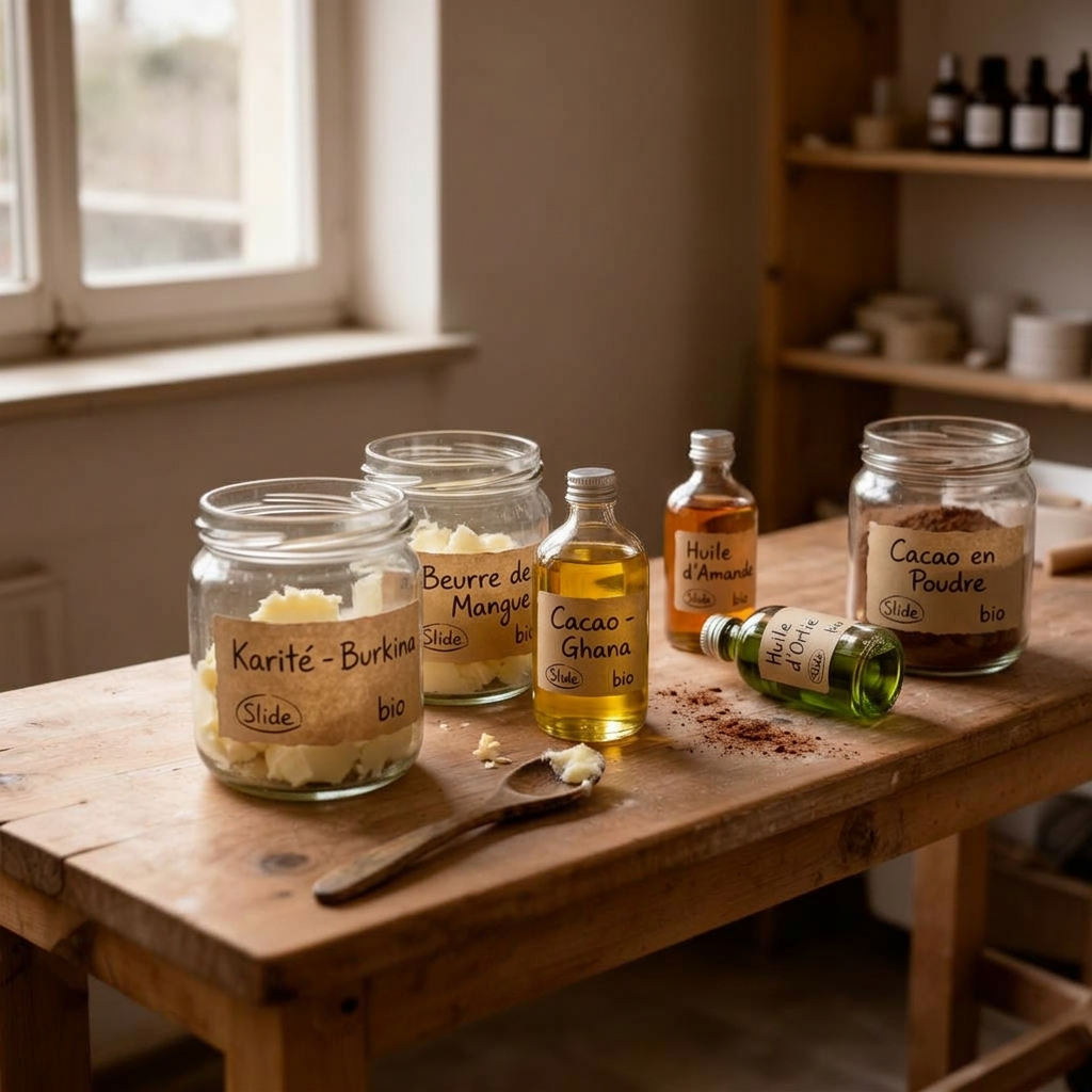 Huiles et beurres végétaux biologiques